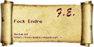 Fock Endre névjegykártya